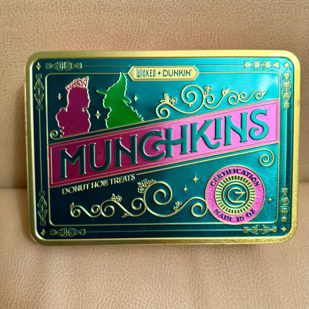Wicked x Dunkin Munchkins Donut Hole Treats Tin Limited Edition